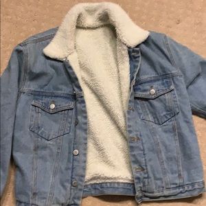 brandy melville, thick jean jacket